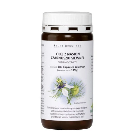 Olej z Czarnuszki siewnej 500 mg (180 kaps.)