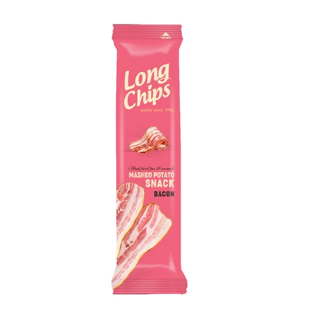 Zestaw 2x Long Chips − Chipsy ziemniaczane o smaku bekonu − 75 g