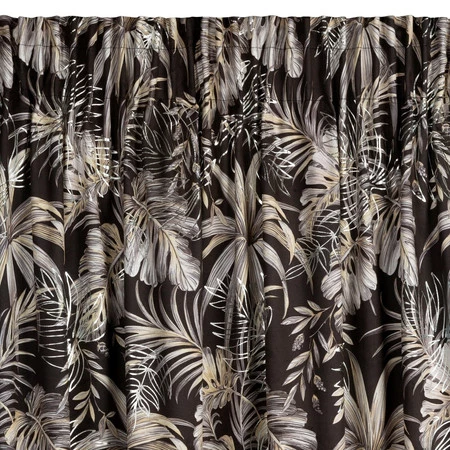 ZASŁONA GOTOWA RODOS NA TAŚMIE 140 X 270 CM CZARNY