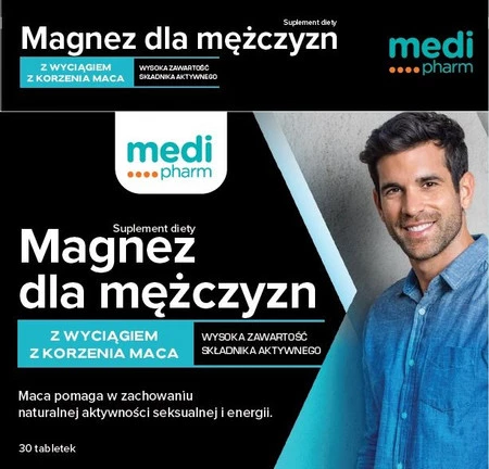 Medi Pharm Magnez dla mężczyzn z wyciągiem z korzenia maca 30 tabl.