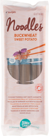 Terrasana − Makaron gryczany typu noodle z batatami bezglutenowy BIO − 250 g