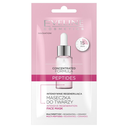 Skoncentrowana formuła intensywnie regenerująca maseczka do twarzy Peptides 8ml