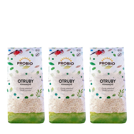 Zestaw: 3x PROBIO OTRĘBY GRYCZANE BEZGLUTENOWE BIO 500 g