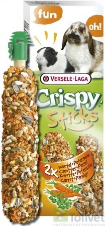 VERSELE LAGA Crispy Sticks Rabbits/Guinea Pigs CARROT / PARSLEY 2szt.