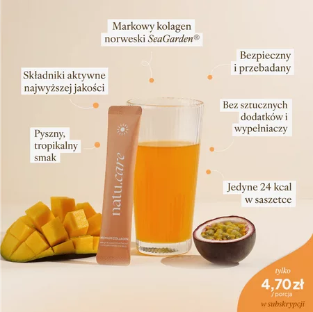 Zestaw 2x Natu.Care Premium Kolagen smak mango-marakuja 5000 mg - 30 saszetek