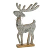 świąteczna figurka renifer dekoracyjna wym.: 32 x 8 x 62 cm, kolor: srebrny