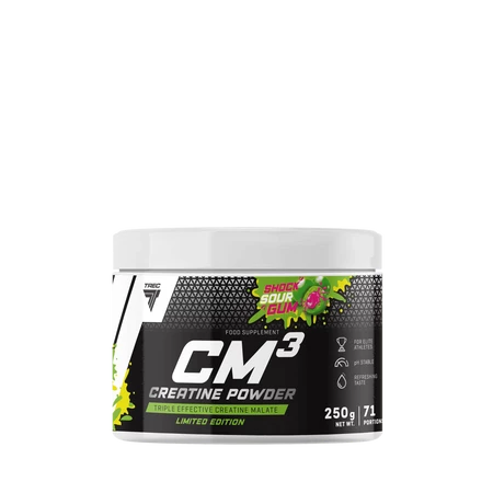 Trec Nutrition CM3 POWDER Jabłczan kreatnyn 250 g smak guma balonowa