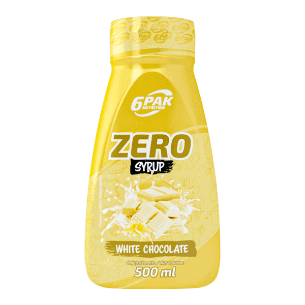 6PAK SYRUP ZERO 500ml WHITE CHOCOLATE - Nabea.pl