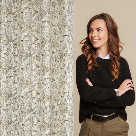 ZASŁONA GOTOWA LUCINA 140 X 250 CM SREBRNY