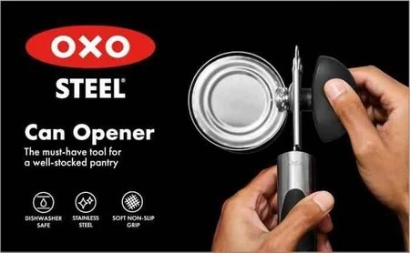 OXO-Otwieracz do puszek stalowy, czarny, STL