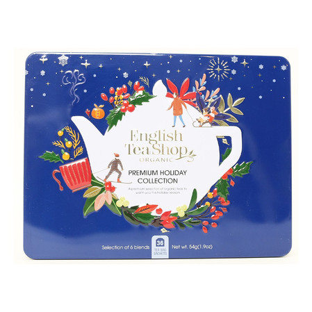 English Tea Shop, Zestaw BIO herbatek w niebieskiej puszcze, 36 saszetek