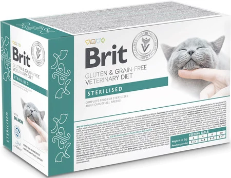 BRIT GF Veterinary Diet STERILISED Cat z Łososiem 85g