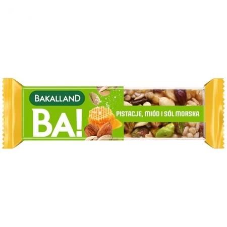 Bakalland Ba! Baton Orzechowy Nuts Pistacja 30g