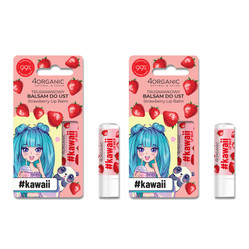 Zestaw: 2x 4organic #kawaii Natural lip balm Strawberry 5