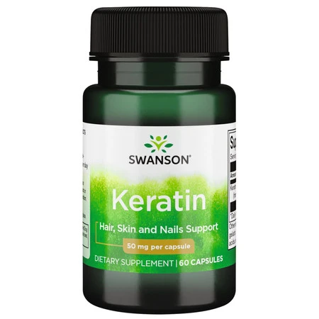 SWANSON Keratin Keratyna 50 mg - 60 kaps.