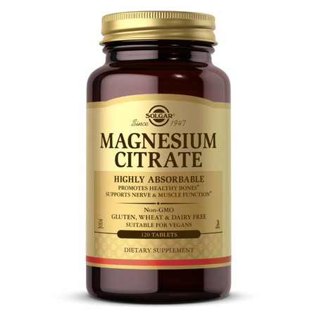 Solgar Magnesium Citrate (Cytrynian magnezu) 120 tabl.