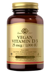 SOLGAR Vitamin D3 25 mcg (1000 IU) - Witamina D3 120 kaps.