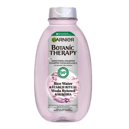 Botanic Therapy szampon wygładzający do włosów długich i porowatych Woda Ryżowa i Skrobia 400ml