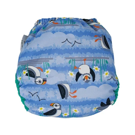 Close, Wodoodporny otulacz dla dzieci zapinany na rzepy, Blue Puffin