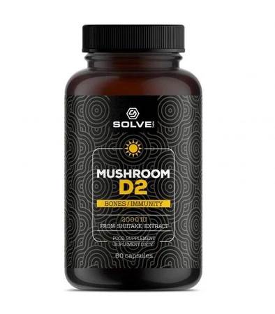 SolveLabs Witamina D2 MUSHROOM D2 Shiitake 2000IU - 60 kaps.