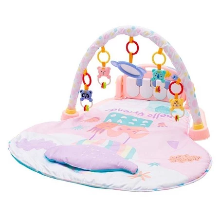 BABY MIX 46213 Edukacyjna mata z pianinkiem różowa 38651