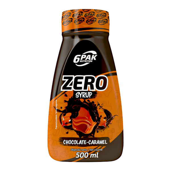 6PAK SYRUP ZERO Syrop Zero cukru 500ml smak czekolada - karmel - Nabea.pl