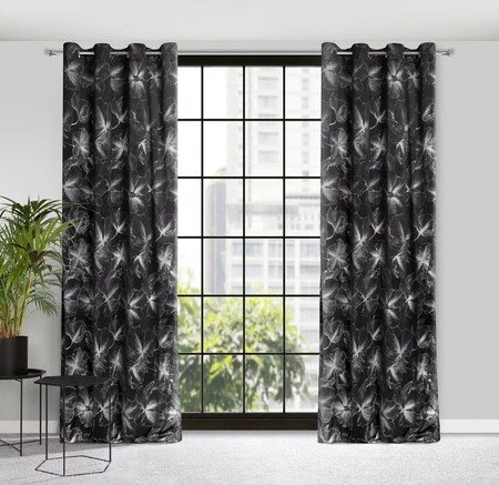 ZASŁONA GOTOWA STELLA 140 X 250 CM CZARNY