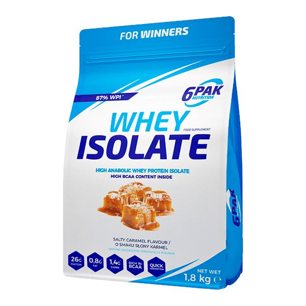 6PAK WHEY ISOLATE białko izolat WPI 1800g smak biała czekolada - Nabea.pl