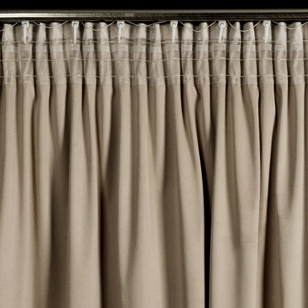 ZASŁONA GOTOWA CARLI NA TAŚMIE 140 X 250 CM CIEMNOBEŻOWY