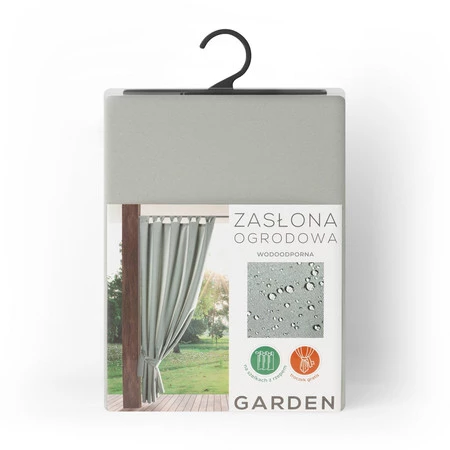 ZASŁONA GOTOWA GARDEN NA SZELKACH 155 X 200 CM SREBRNY
