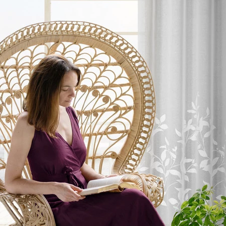 FIRANA GOTOWA ESTELLA 140 X 250 CM BIAŁY