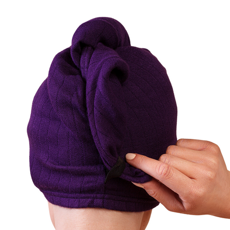 Anwen Dry It Up turban do włosów Fioletowy