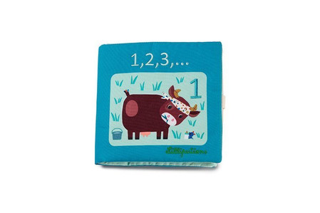 Lilliputiens Miękka książeczka edukacyjna do nauki liczenia 1, 2, 3... 18 m+