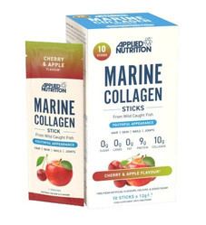Applied Nutrition Marine Collagen Sticks kolagen morski na wsparcie stawów 10 x 12g smak wiśnia jabłko