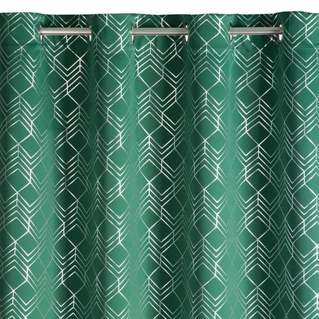 ZASŁONA GOTOWA D91 POLI 140 X 250 CM ZIELONY