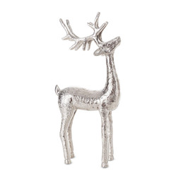 FIGURKA ŚWIATECZNA M166A 16 X 6 X 39 CM SREBRNY