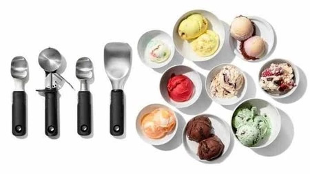 OXO-Łyżka stalowa do lodów czarna, Good Grips