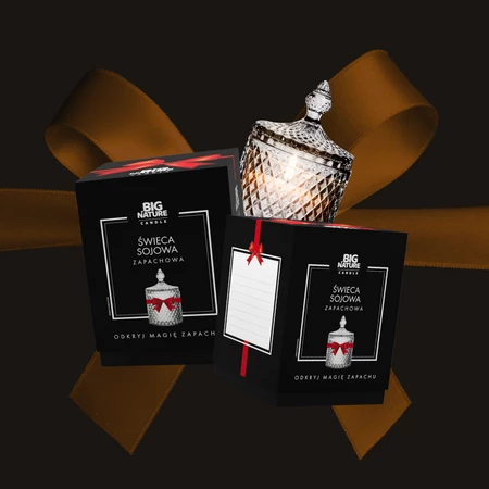 Świeca sojowa o zapachu CYNAMON 485g PREZENTOWA