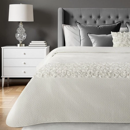 Narzuta  CERAMIKA ROSES 170 X 210 CM KREMOWY