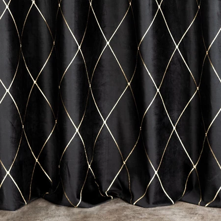 ZASŁONA DEKORACYJNA PIERRE CARDIN MARGO 140 X 250 CM CZARNY