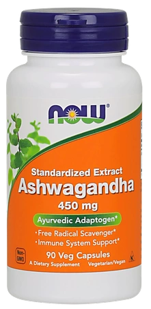 Now Foods Ashwagandha 450 mg Witanolidy 2,5% (90 kaps.)