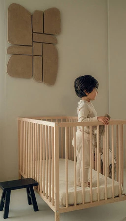 Lodger dwuczęściowa piżamka bawełniana beżowa Ciumbelle Ivory r. 80