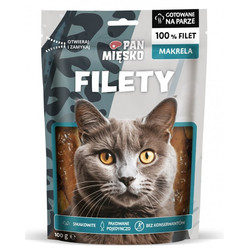 Pan Mięsko  Filety Makrela- Przysmak dla kota - 100g