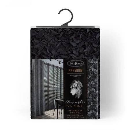 ZASŁONA GOTOWA TIFFANY 135 X 250 CM CZARNY