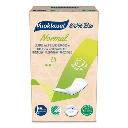 Zestaw: 2x Vuokkoset − 100% BIO Wkładki higieniczne Normal − 26 sztuk
