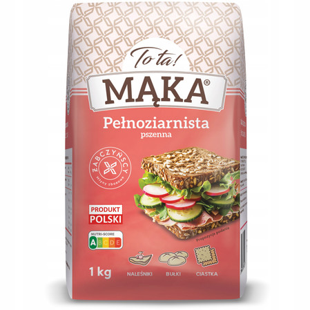 Zestaw 10x ToTa! Mąka pszenna pełnoziarnista 1 kg