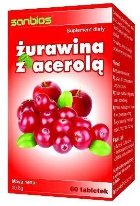 Sanbios Żurawina Z Acerolą 60 T