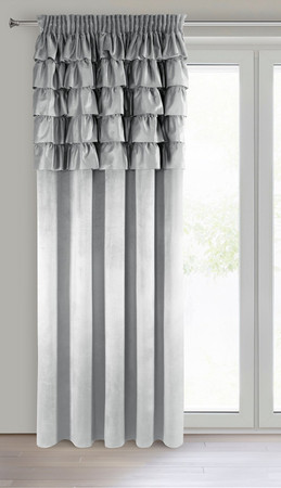 ZASŁONA GOTOWA AURA NA TAŚMIE 140 X 270 CM SREBRNY