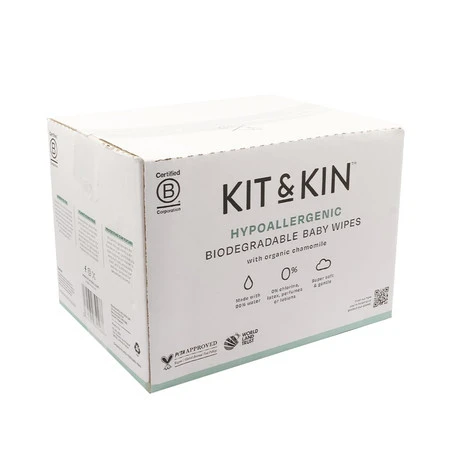 Kit & Kin, Chusteczki nawilżane dla dzieci, 60 szt.