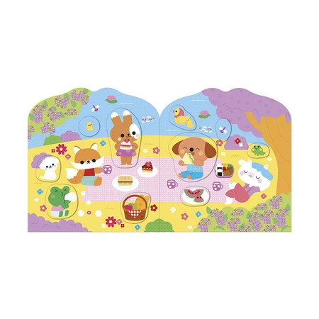 Janod Książeczka do wyklejania z naklejkami Wieś 18m+